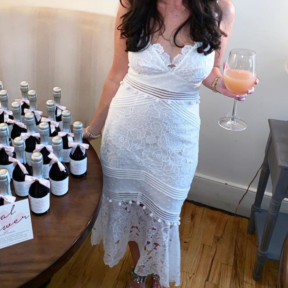 Saylor Ren Dress in White from Revolve
